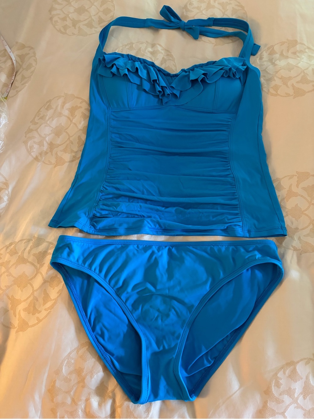 Nordstrom Bright Blue Ruffled Tankini Set